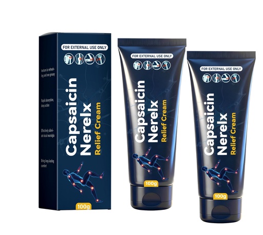 [BRSRGGQHDMNBE333] Capsaicin Nerex Relief Cream with Arnica, Menthol, MSM and Glucosamine for Body Joint Areas, Feet, Hands, Legs, Muscles, Joints, and Waist, 100g (2PACKS)