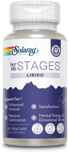 [BRSROGD2BMBQ4HT6] SOLARAY Libido her Life Stages - Supports Natural Lubrication and Libido Increase for Women - Shatavari, Fenugreek, Organic Ashwagandha Capsules - Made Without Hormones - 30 Servings, 60 VegCaps