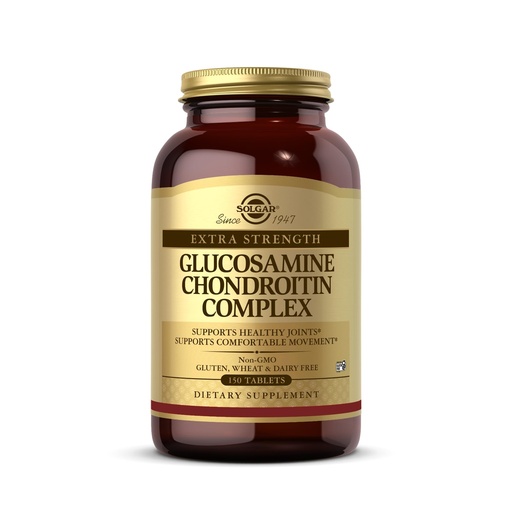[BRSWIYTYOUIREE3K] Solgar Extra Strength Glucosamine Chondroitin Complex - 150 Tablets - Supports Healthy Joints & Comfortable Movement - Non-GMO, Gluten Free, Dairy Free - 50 Servings