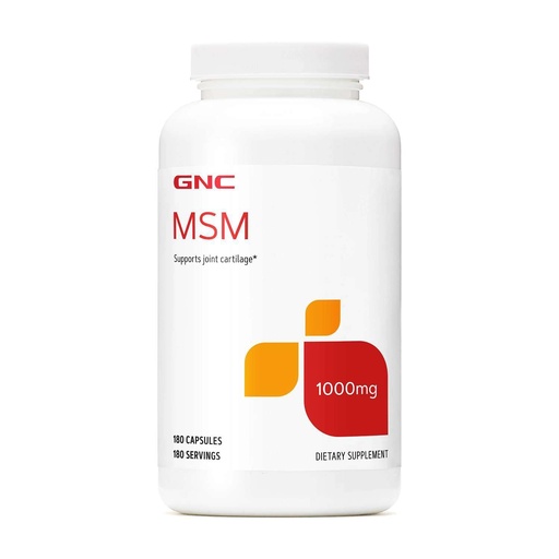 [BRSWIFAOBEOAKHYZ] GNC MSM 1000mg Supplement, Supports Healthy Joint Cartilage, 180 Servings