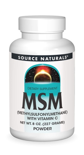 [BRSWIYTYO4HRM33E] Source Naturals MSM (Methylsulfonylmethane) with Vitamin C - Powder, 8 Ounce