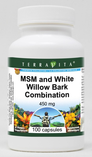 [BRSWI2QRPMMRECTE] MSM and White Willow Bark Combination - 450 mg (100 Capsules, ZIN: 512926)