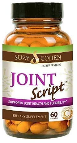 [BRSWKFAHOF7RADQV] Suzy Cohen Joint Script Joint Support Supplement with Hyaluronic Acid, C3 Curcumin Turmeric Extract, MSM, Collagen Peptides, Ginger, and Boswellia for Maximum Flexibility, Tendon and Cartilage Health
