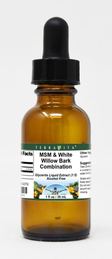 [BRSWG235OEBWAHYU] MSM & White Willow Bark Combination Glycerite Liquid Extract (1:5) - No Flavor (1 oz, ZIN: 522752)