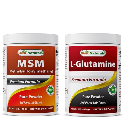 [BRSRMBIFOIFGYHIV] MSM Powder 1Lb & L-Glutamine Pure Powder 1 LB