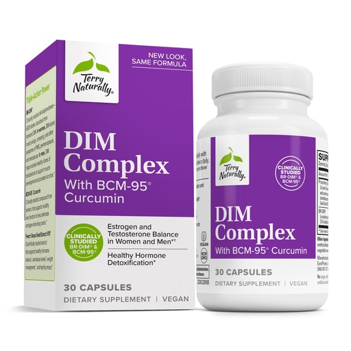 [BRSW2HY3PN5QKD33] Terry Naturally DIM Complex - Healthy Estrogen Metabolism - 30 Count | BCM-95, Curcumin. Healthy Estrogen Metabolism and Hormone Balance Support. 30 capsules.
