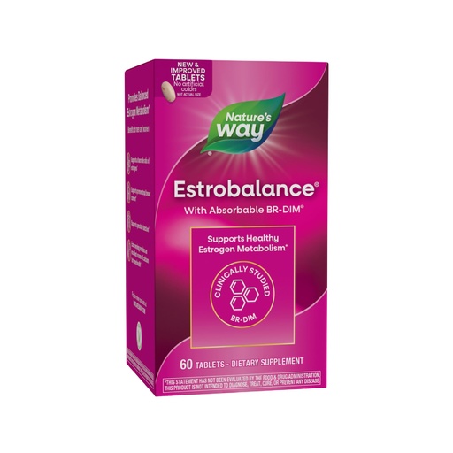 [BRSWIYTQAYOWGHA7] Nature's Way Estrobalance, Absorbable BR-DIM, Supports Healthy Estrogen Metabolism*, Vegan, Gluten Free, 60 Tablets (Packaging May Vary)