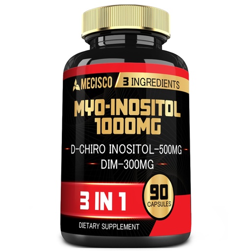 [BRSRAAIPBUMAA3Y3] Mecisco 3in1 Myo-Inositol & D-Chiro Inositol Supplement with DIM - 90 Capsules - 30 Days