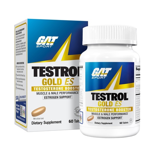 [BRSRGYL4CJ5R43DA] GAT SPORT Testrol Gold ES with Shilajit, Tribulus, DIM, Zinc, Longjack, Fenugreek, Saw Palmetto, Estrogen Balance, 60 Tablets