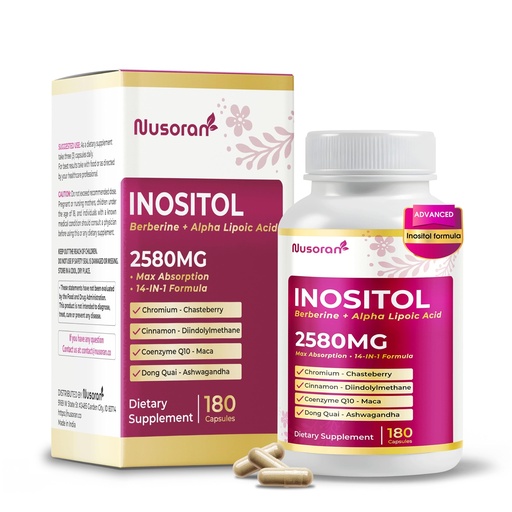 [BRSREZALPINWC3D5] Ultra Inositol 2580mg - 14-in-1 with Berberine, Alpha Lipoic Acid, Chasteberry, DIM - Max Absorption - 180 Capsules - Non-GMO, Gluten-Free, Lab Tested