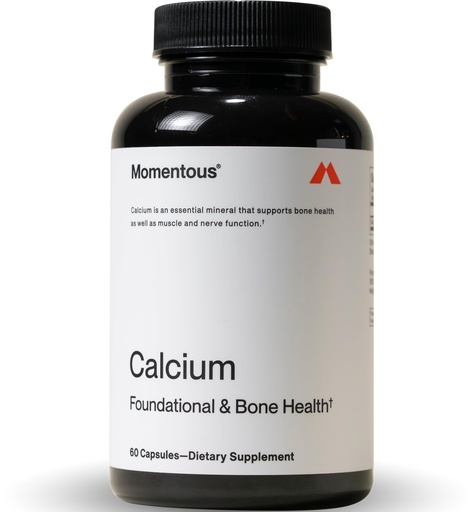 [BRSREFT4OYNQG3IU] Momentous Calcium with DimaCal Supplement - 250 mg Capsules for Foundational & Bone Health Support - NSF Certified for Sport - Gluten-Free - 60 Servings