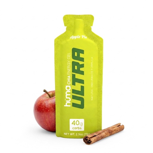 [BRSREGL4DIPQE23P] Huma Ultra Energy Gel - 40g Carbs - Real Food, Ultra Endurance Formula - 8 Pack, Apple Pie