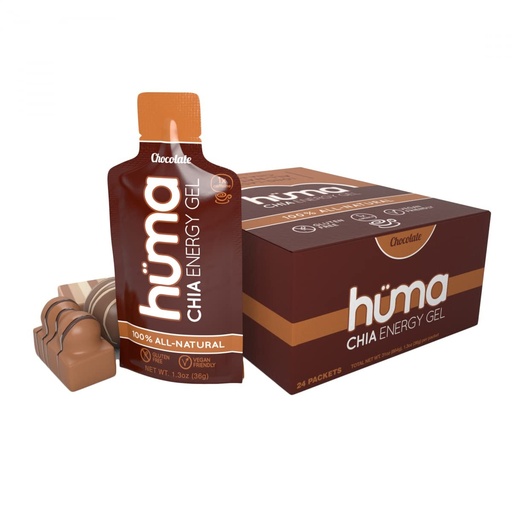 [BRSWKHY5AAGAOCDH] Huma Chia Energy Gel - Box of 24 (Chocolate)