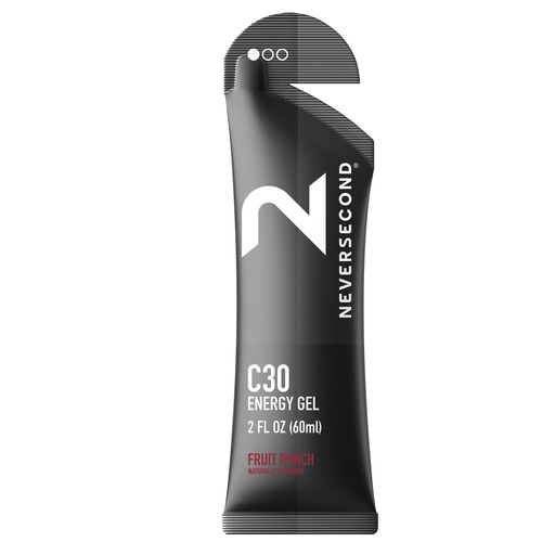 [BRSROAQ5AECBUGTL] Neversecond C30 Energy Gel, Performance Nutrition & Hydration, Never2 Energy Gel for Ultra Triathlons, Cycling & Marathons (Fruit Punch Flavor, 12-Count Pack)