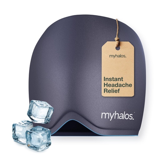 [BRSW2BQYOUAQKYIU] MyHalos® Migraine Relief Cap,30% Thicker,2X More Cooling Gel -Stays Colder for Longer, Ice Hat, Ice Pack Head Wrap, Cold Headaches & Migraine Mask - Tension Headache Relief Cap (Gray) FSA|HSA Eligible