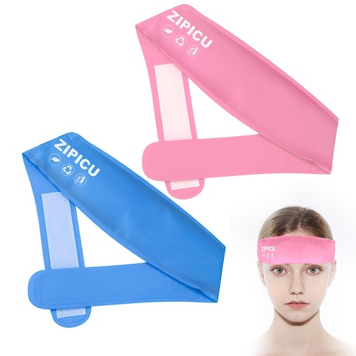 [BRSRAHD7OR6BADTL] 2pcs Migraine Headache Headband，Small Portable Gel Ice Pack Head Strap，Soothing Ice Packs Head Face Cold Compress for Tension Stress & Hangove