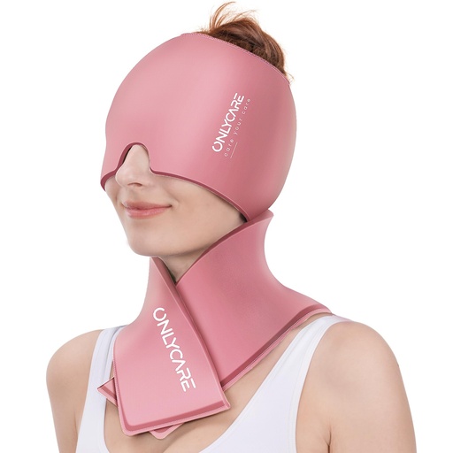 [BRSRACYDOEMQ233D] ONLYCARE Migraine Relief Cap and Neck Ice Pack Wrap Gel Set, Upgrade Headache Relief Cap and Shoulder Cold Pack, Hot and Cold Compress, Relief of Pain, Swelling, Office Pressure