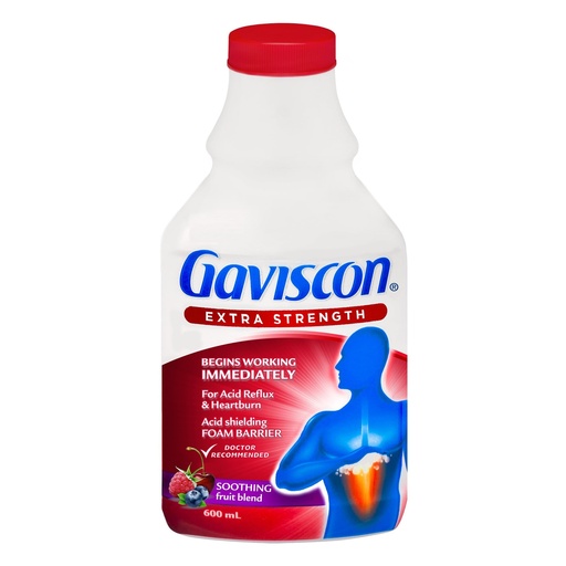 [BRSWYEI2OIOWGHY4] Gaviscon Heartburn Relief, Extra Strength Liquid Fruit 600 ml