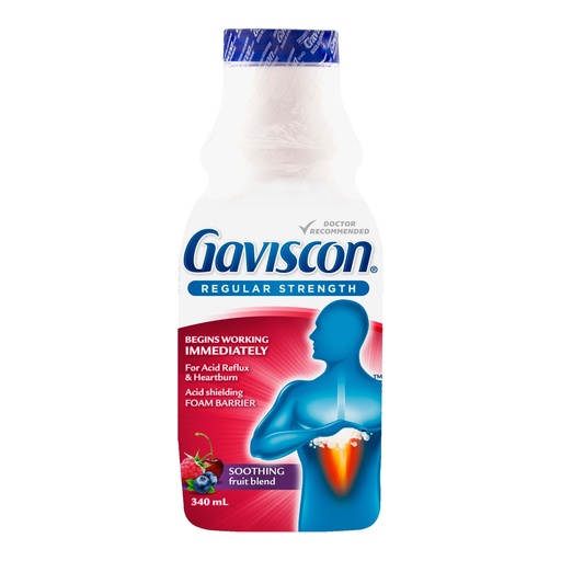 [BRSWIFIRCR6R2F3U] Gaviscon Fruit- Long-Lasting Acid Reflux and Heartburn Relief, 340ml