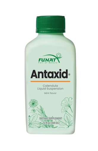 [BRSWKZIQAB6QMHTU] FUNAT Antaxid Liquid Suspension with Calendula, Mint and Colloidal Clay for Rapid Relief from Acid Reflux and Fullness - 8 oz.