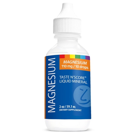 [BRSWIGQQBB6GIE3M] Taste N' Score Magnesium Liquid Ionic Mineral Supplement; 100% Pure; 110 mg; 72 Servings
