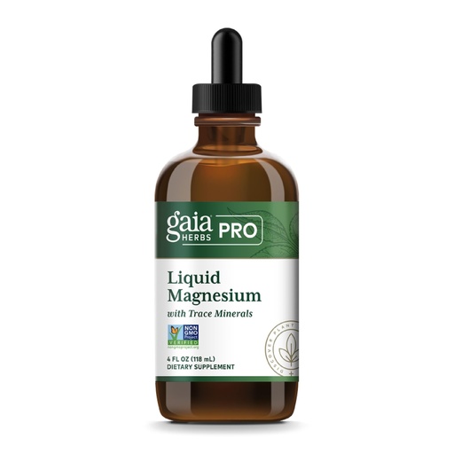 [BRSRMZADCAGRE23P] Gaia Herbs Pro Liquid Magnesium with Trace Minerals - Cellular Energy & DNA Production Support Supplement - Liquid Health Supplement with Boron Lithium Orotate & Potassium - 4 fl oz (48 Servings)