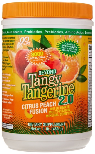 [BRSWIGYLOUDR4DD6] Youngevity Beyond Tangy Tangerine 2.0 Citrus Peach Fusion Multi-Vitamin & Mineral Complex - Made with Natural & Whole Foods | 8,000 ORAC (3 Canisters)