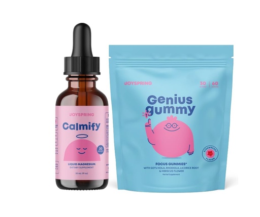 [BRSROC34CBYQOGT5] JoySpring Calmify & Genius Gummies Bundle | Naturally Sourced Kids Vitamins & Minerals | Non-Alcoholic, Sugar-Free Liquid Formula | Vegan & Vegetarian Liquid Drops and Gummies Supplement