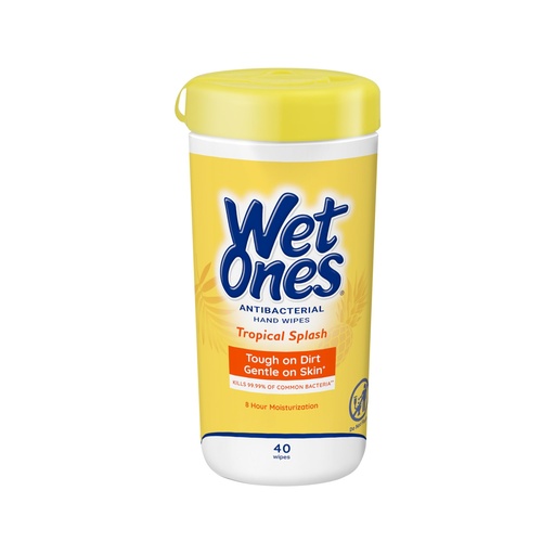 [BRSWIYTZOYFRQC3F] Wet Ones Antibacterial Hand Wipes, Tropical Splash Wipes, Antibacterial Wipes, Hand Sanitizer Wipes, Wet Ones Wipes, 40ct Canister