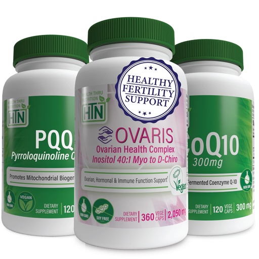 [BRSREZQCDEHQGCTF] Fertility Support Kit Featuring Ovaris Ovarian Health Complex, CoQ10 and PQQ
