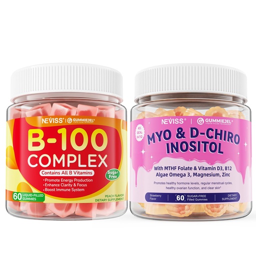 [BRSREZT2OJYWADL5] Super Vitamin B Complex Gummies + Myo-Inositol & D-Chiro Inositol Gummies