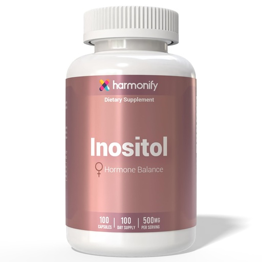 [BRSREGIKCIORM3QU] Inositol Supplement 500mg – Balance Support – 100 Capsules | Myo-Inositol Supplement for Women’s Reproductive Health, Mood&Ovarian Support | Non-GMO, Vegan-Friendly