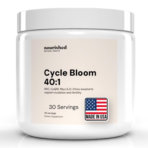 [BRSREAQOCIOQ4A3U] CycleBloom 40:1 Myo-Inositol & D-Chiro Inositol Powder - Nac Supplement N-Acetyl Cysteine, Ubiquinol CoQ10 & Beetroot – Hormone Balance for Women - Egg Quality and Cycle - 30 Servings