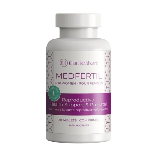[BRSWYHD4OUFGK233] MedFertil Fertility Support, Prenatal Vitamins with Iron, Myo Inositol, Folic Acid, Iodine, Biotin and B Vitamins, 30 Tablets (1 Month Supply) - Elan Healthcare