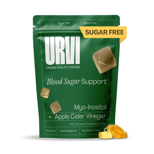 [BRSREGQ3C4FR4F3A] URVI® Blood Sugar Support Gummies – 300mg Apple Cider Vinegar ACV, 150mg Myo Inositol, Chromium & Zinc – for Metabolism & Energy – Keto, Sugar-Free – Apple Cinnamon Flavor – 60 Gummies