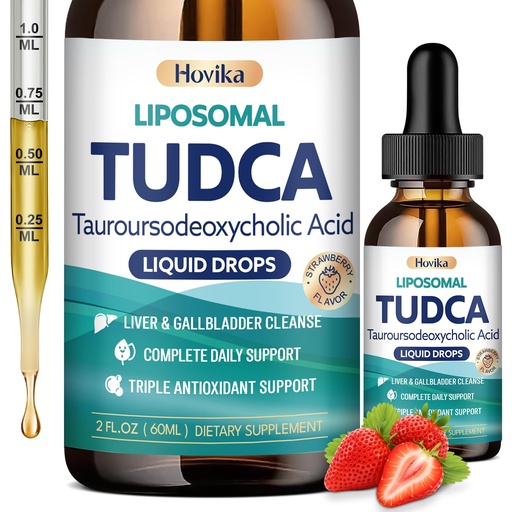 [BRSRGZD5OAGRMCQZ] TUDCA Bile Salts 1200mg Liquid Drops, Tudca Supplement with Choline, ALA, NAC, Glutathione & Herbal Extract for Bile Flow, Gallbladder Health & Antioxidant Defense, Strawberry Flavor, 2 Fl Oz