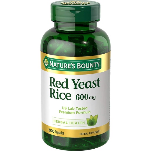 [BRSWIZ3RBR5GGG3A] Nature's Bounty Red Yeast Rice 600 mg Capsules 250 ea (Pack of 2)