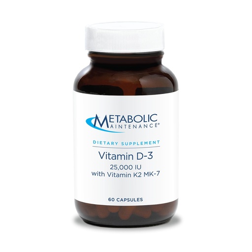 [BRSWIZD2CQDQ4AA7] Metabolic Maintenance Vitamin D3 25000 IU with Vitamin K2 MK-7 - Delivers 625 mcg Vitamin D3 - Supports Bone Strength, Immune Balance & Healthy Mindset - 90 Servings - 90 Capsules