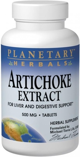 [BRSWIY37OUNAOHLE] Planetary Herbals Artichoke Extract 500mg, 120 Tablets