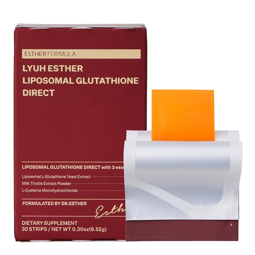 [BRSRACAHC57AODTK] ESTHER FORMULA Liposomal Glutathione Strips (30 ct) - Glutathione Direct, Antioxidant Support, Skin Brightening | Fast-Absorbing Oral Beauty Film | Korean Supplements | Made in USA