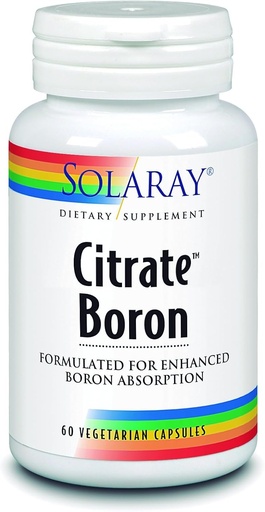 [BRSWIYQLA54QOYLM] Solaray Biocitrate Boron Supplement, 3mg, 60 Count