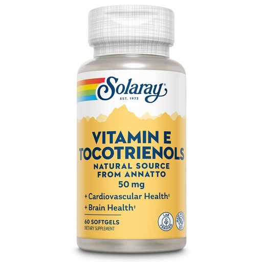 [BRSWIZQ2AV7GK3I3] SOLARAY Vitamin E Tocotrienols 50mg | Healthy Brain Function Support | Soy Free | 50ct