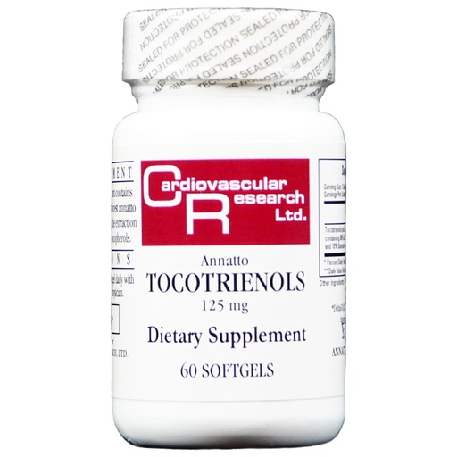 [BRSREHA3DIBBA3TA] Cardiovascular Research Annatto Tocotrienols Vitamin E New Tamper Resistant Store and Ship Box 125 mg 60 Count