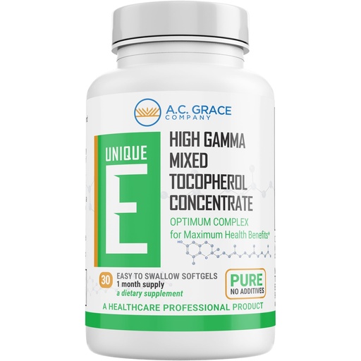 [BRSWIZQ4CF7WED3K] UNIQUE E A.C. Grace Company, Mixed Tocopherols Concentrate Softgels, 30 Count