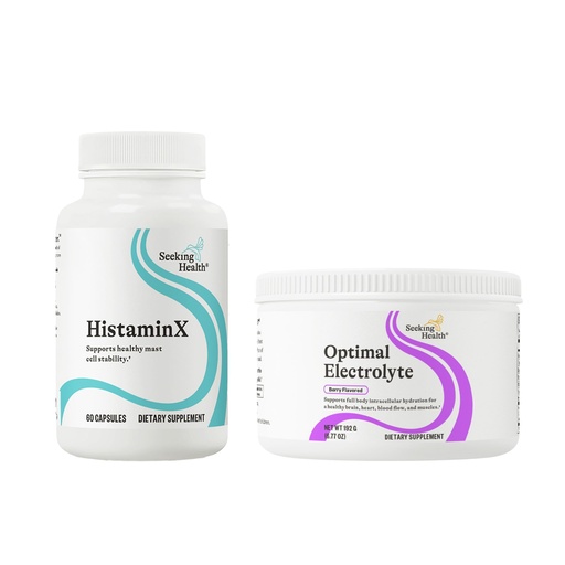 [BRSREBT7CUNREYAY] HistaminX & Optimal Electrolyte: Quercetin, Bioflavonoids for Immune & Histamine Balance + Electrolyte Powder, Berry (60/30 Servings)