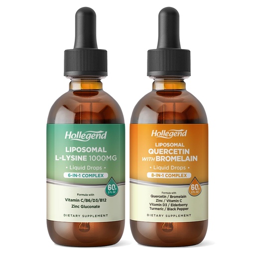 [BRSREZAKA4NRAG3P] Liposomal L-lysine & Quercetin 1000MG Liquid Drops, Immunity & Overall Health