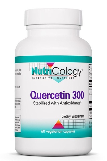 [BRSWIY3QAQPRCDT2] NutriCology Quercetin 300 - Supports Mast Cell and Histamine Response - Includes Vitamin C - Delivers 300 mg Quercetin Per Capsule - Vegetarian & Hypoallergenic - 30 Servings - 60 Capsules