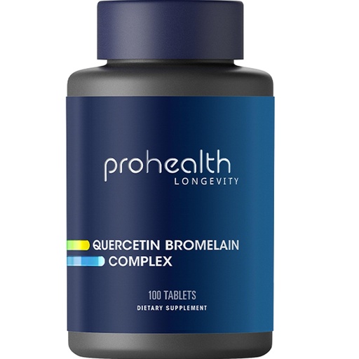 [BRSWIYT7PN7ROYI5] ProHealth Quercetin & Bromelain Complex (100 Tablets) - Natural Anti-Histamine - Sinus and Allergy Support Supplement