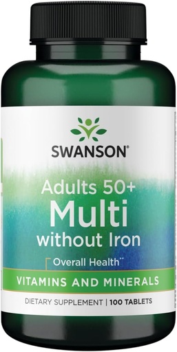 [BRSWIYT7PMOBKDLA] Swanson Geromulti Without Iron (Multivitamin for Seniors) 100 Tabs
