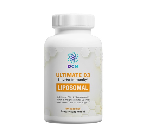 [BRSRGYI3DJYAG2D4] DCM Ultimate D3 Liposomal Vitamin D3 + K2 5000 IU with Boron & Magnesium - High Absorption Immune & Heart Health Support - 60 Capsules